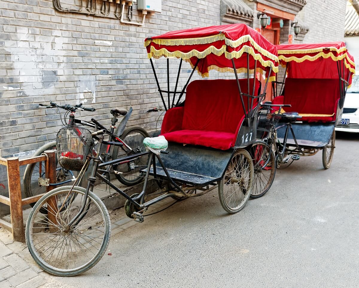 Transport en Chine : cyclopousse